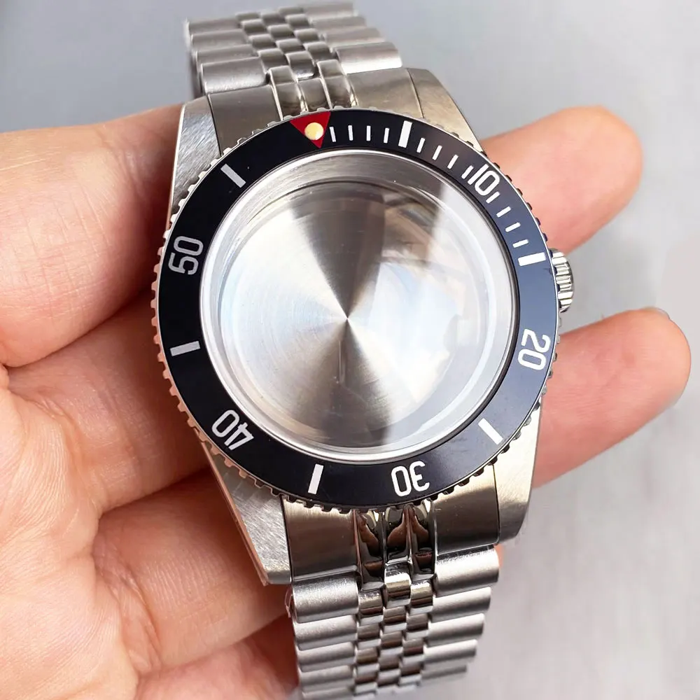 38mm Stainless Steel Brushed 200M Diver Vintage Watch Case Fit NH35 NH36 NH38 NH34 GMT Domed Sapphire Glass 120 Click Bezel