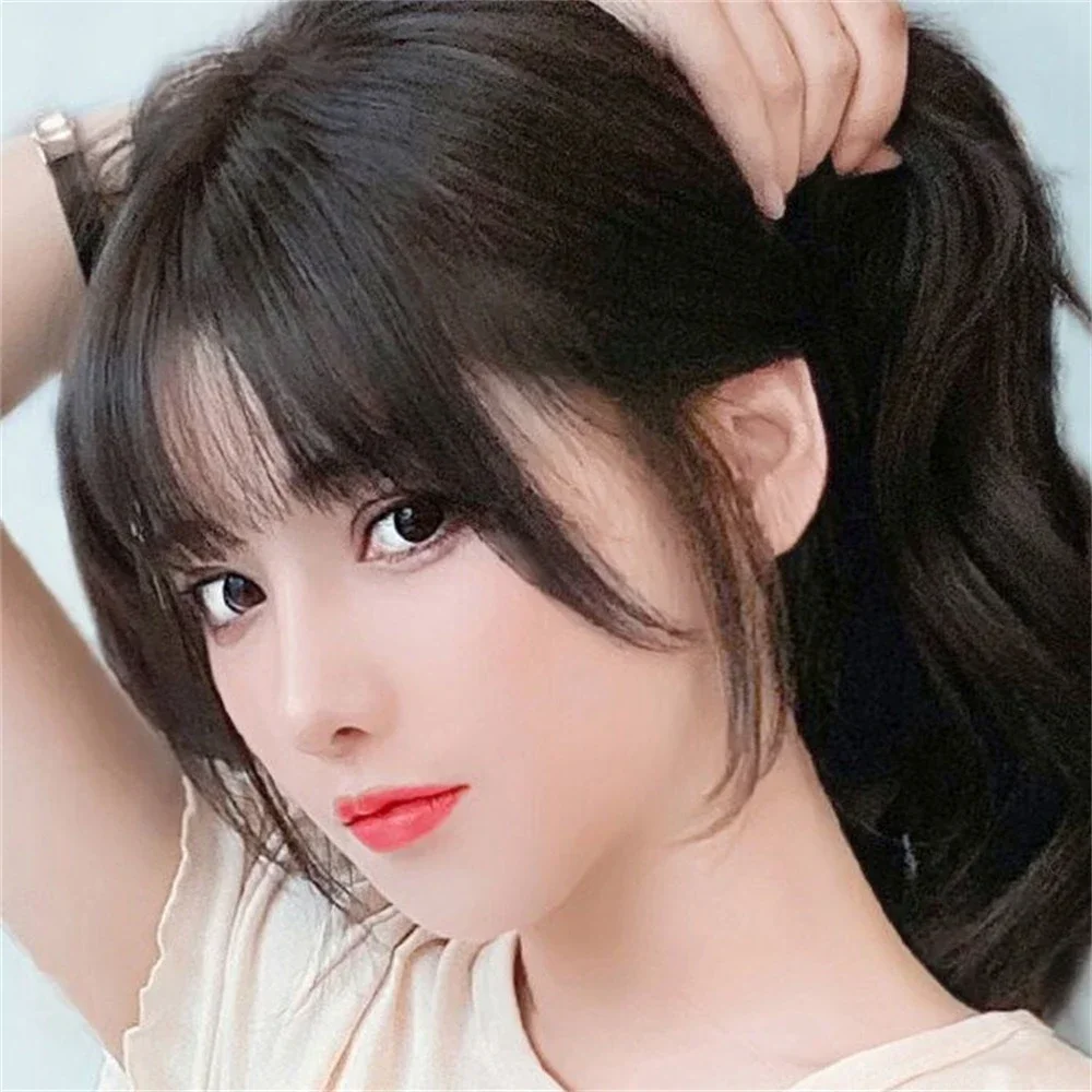 3D Air Bangs Synthetic Wig for Women Traceless French Bang Natural Invisible Patch Simulates Hair Extensions Headwear