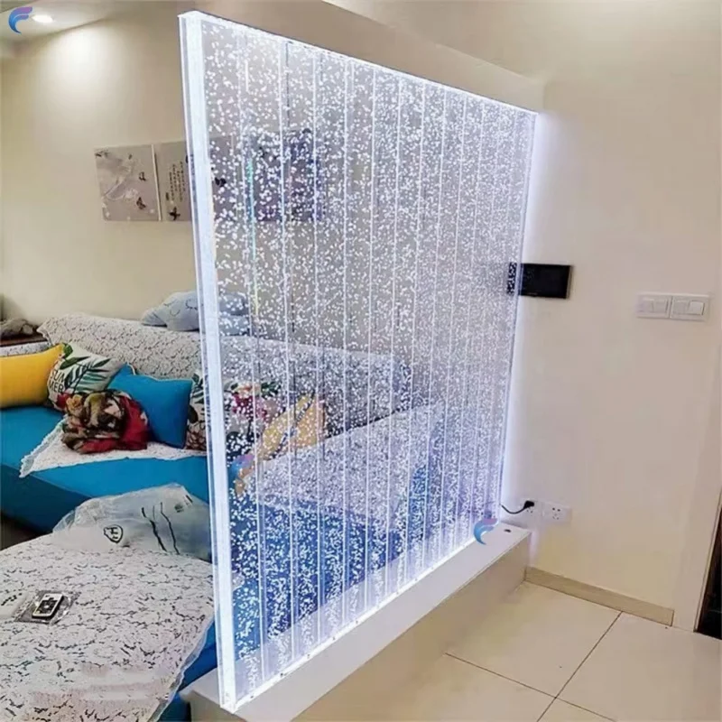 custom.Custom Made Contemporary Style Hair Salon Room Divider Home Decor Acrylic Features Bubble Panel Wall Pillar Color C