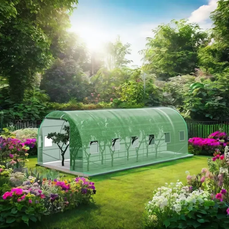 Plastic Garden Tunnel Greenhouse for Backyard Outdoor Use Easily Assembled