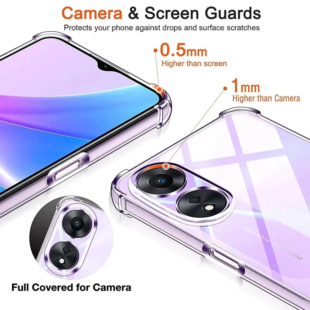 Shockproof Airbag TPU Case for OPPO A60 A79 5G A98 A78 A58 A38 A18 A77 A57 A57S A17 A96 A16 Protective Cover Capa Fundas Coque image 4