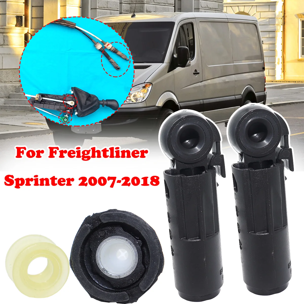 Manual Gear Shift cable Linkage Bushing For Freightliner Sprinter 2007-2018 6 Speed Gearbox Shifter Selector End Rod Replace Kit