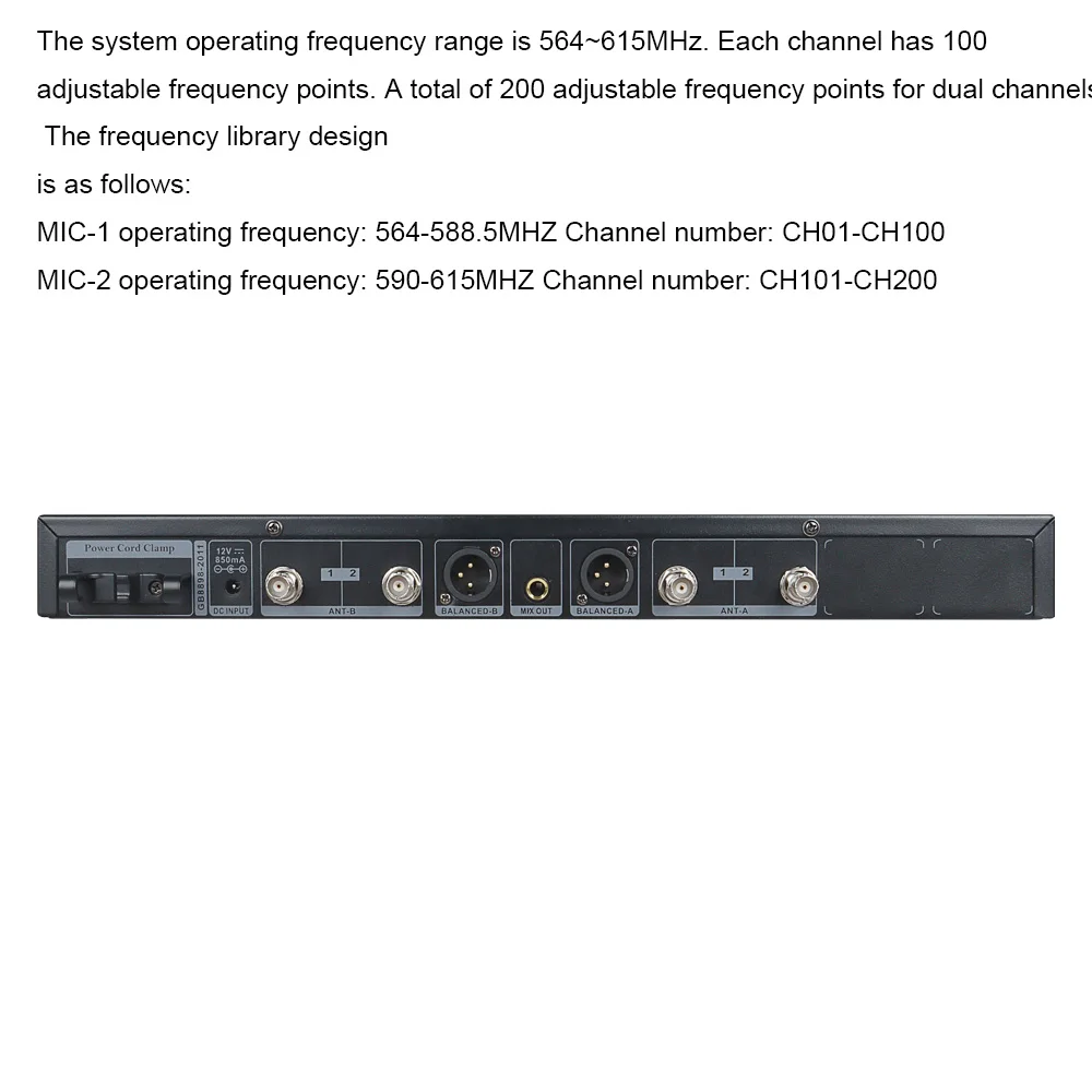 ShennDare HT5120 Беспроводной микрофон True Diversity Двухканальный ручной микрофон Сверхбольшое расстояние приема Аудиосистема для выступлений на сцене