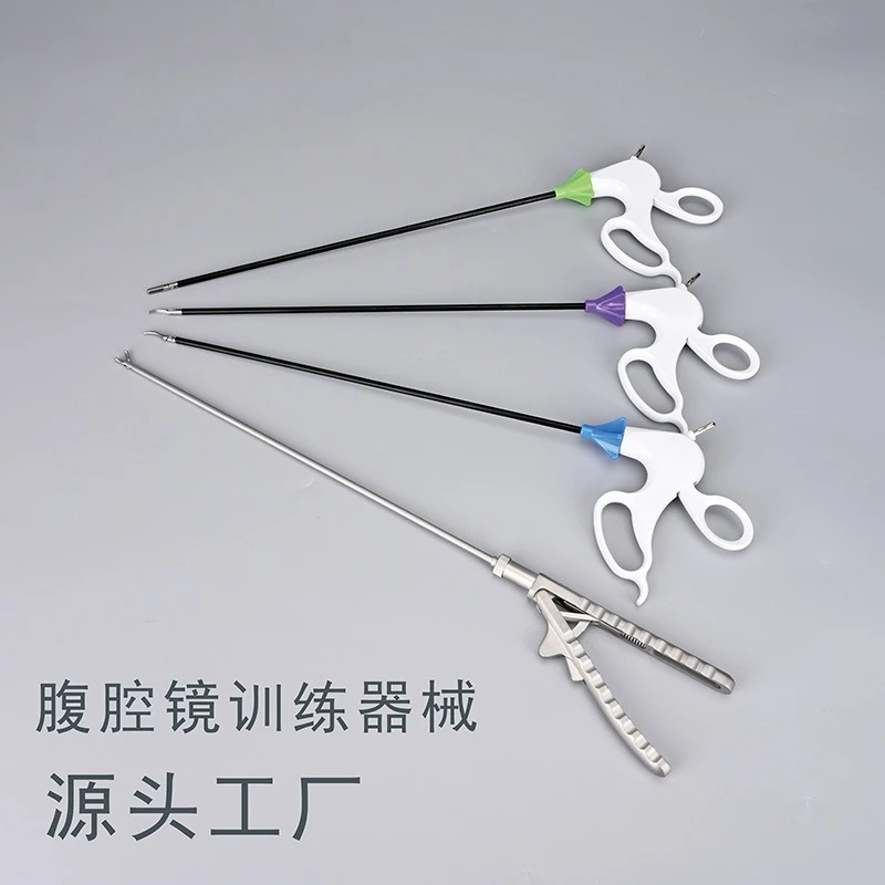4-Piece Laparoscopic Simulation Training Instrument Needle Holder, Separator, Scissor Gripper, Gynecology, Surgery, Needle Holde