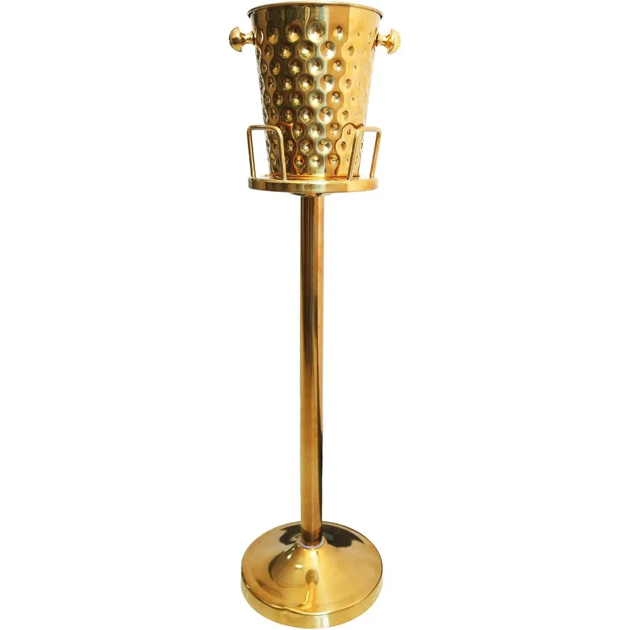

Luxury Floor-Standing 5-Quart Stainless Steel Champagne Ice Bucket Set Gold