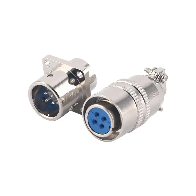 XS12 Connector Variety Pack 2Pin-7Pin 3A Square Head Formal Mounted Type Plug with XS12 Back Nut for Easy Installation