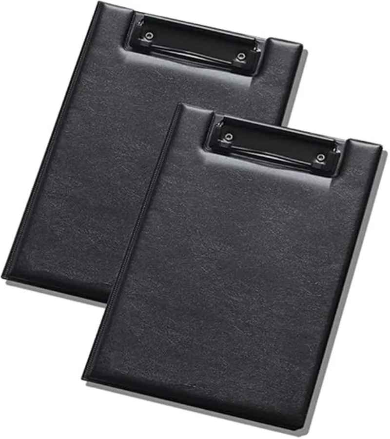 

Imitation Leather A4 Foldable Clipboard Business Thicken PU File Folder Document Storage Organizer with 360 Over Flip Writing Pa