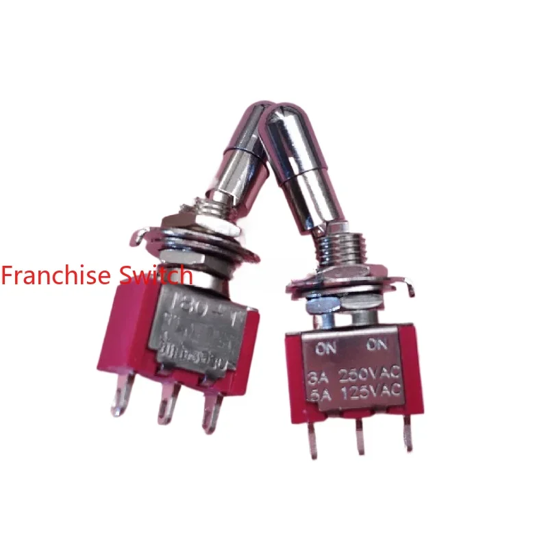 

10PCS button switch, rocker arm, tie rod type T8013 3 feet 2 gears, anti-misuse insurance