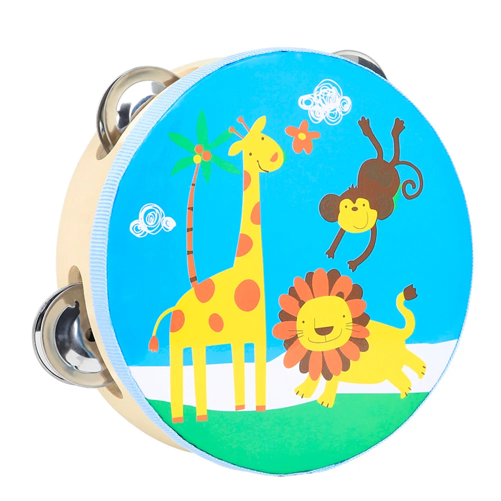 

Double-Sided Cartoon Jingle Drum for Degree Smooth Soft Surface No Burrs Bright Colors Music Knocking Early Education