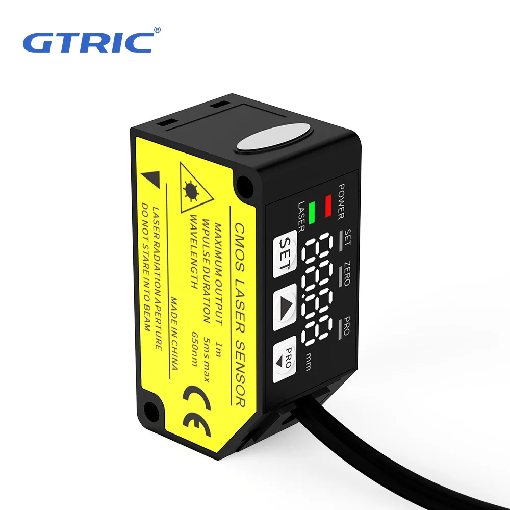 GTRIC CMOS tipo Laser distanza che varia sensore fotoelettrico interruttore di spostamento NPN PNP tensione corrente di uscita precisione 0.01mm