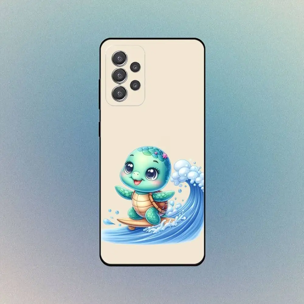 حافظة هاتف Baby T-Turtles لهاتف سامسونج جالاكسي S25، S24، S21، S22، S23، S30، مع غطاء حامل