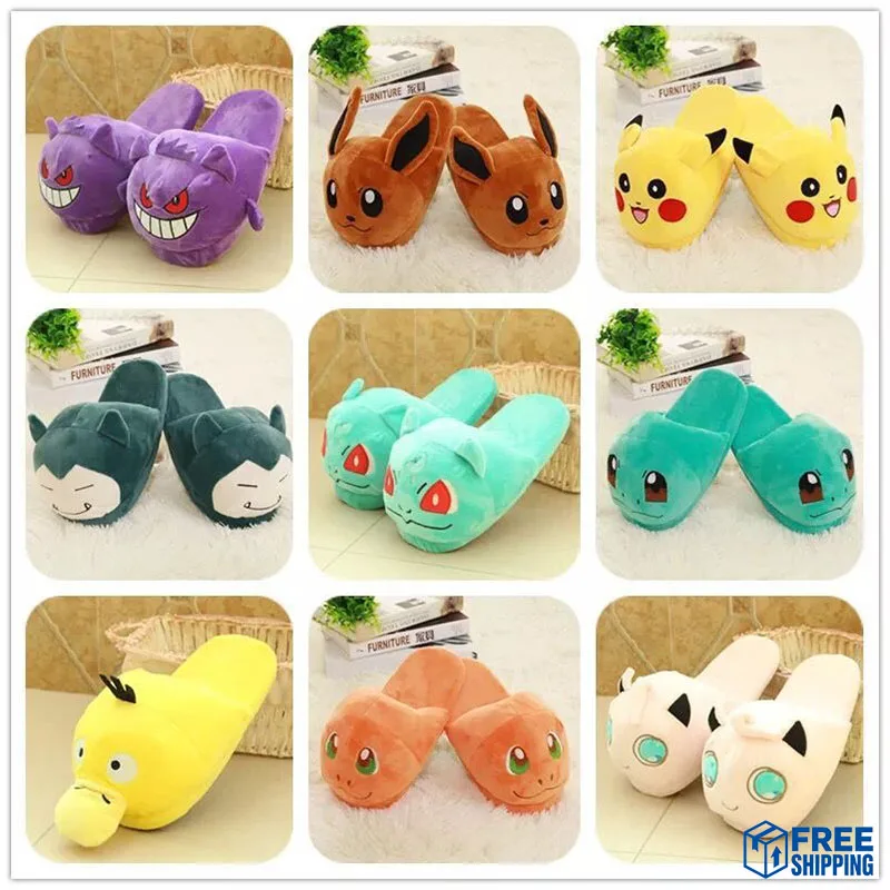 anime-pokemon-slippers-warm-plush-anti-slip-home-shoes-cartoon-pikachu-charmander-bulbasaur-soft-cotton-slides-couple-girl-gifts