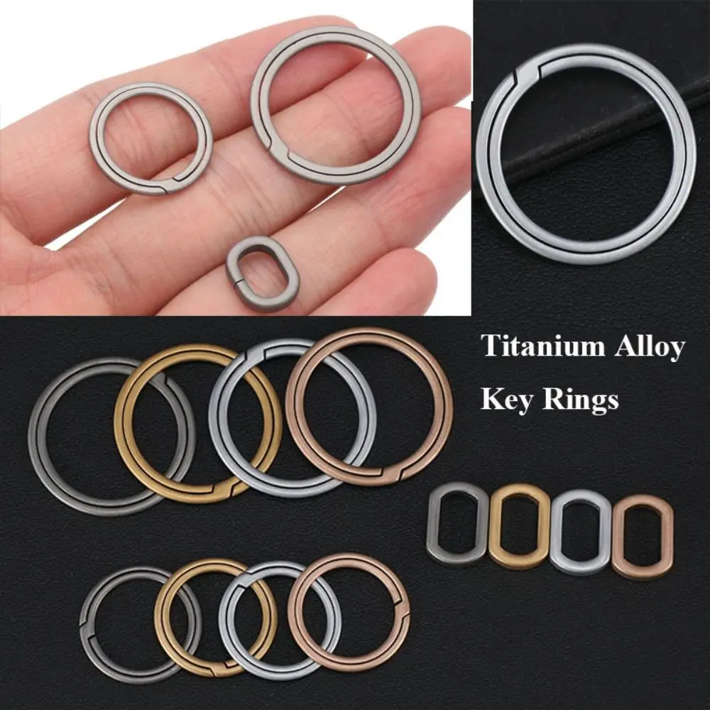 Real Titanium Alloy Key Rings Keychains Buckle Pendant Super Lightweight Man Car Keychain for Male Creativity Gift