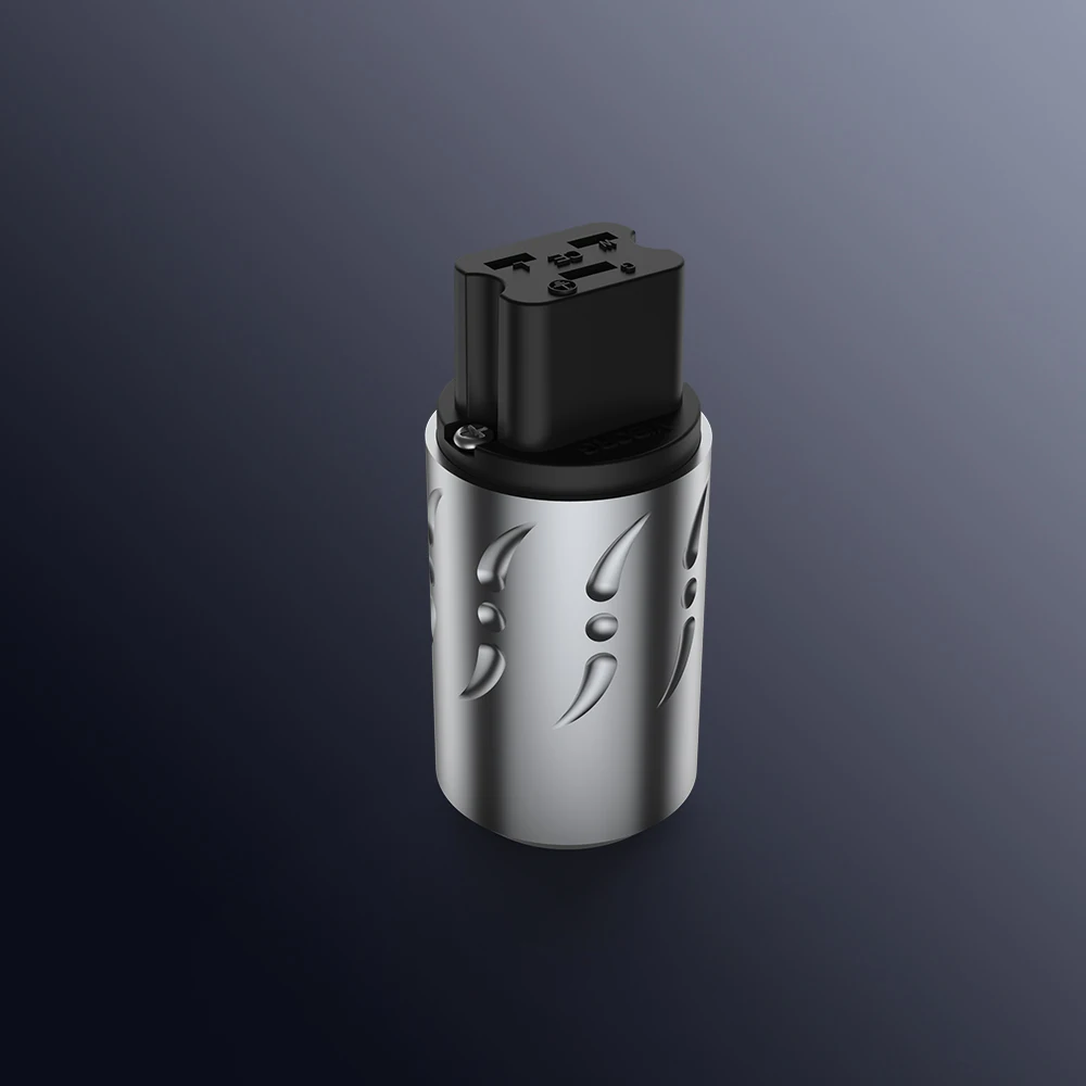 فيبورغ x1PCS سبائك الألومنيوم 99.99% VF521 النحاس النقي 20A أنثى IEC موصل HIFI التيار المتناوب قابس الطاقة