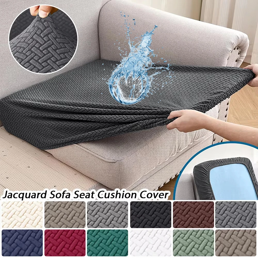 Thick Sofa Seat Cushion Cover Cat-Proof Scratch-Resistant Fabric Anti-Slip Waterproof Sofa Protector Soft Washable Pet-Friendly