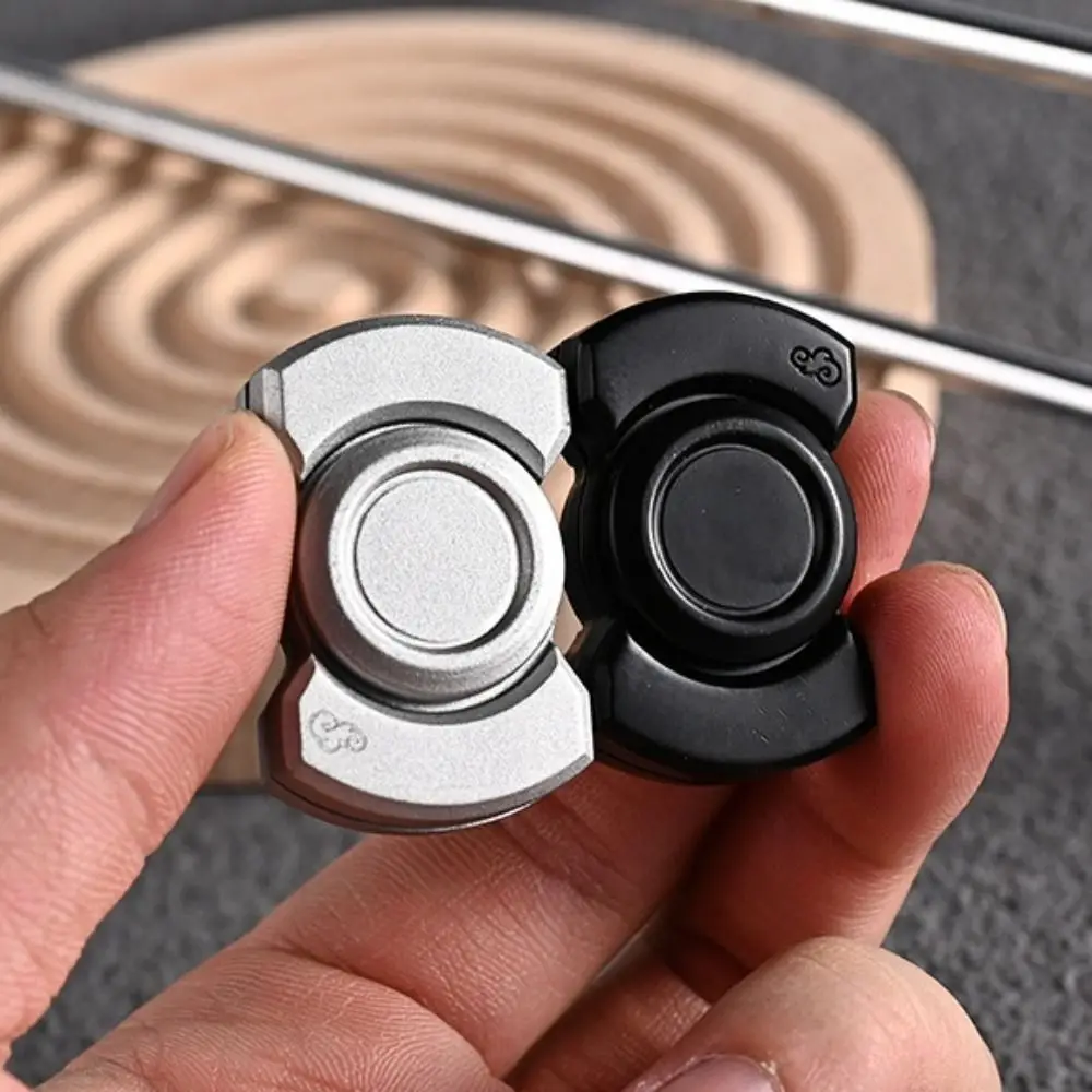 Roestvrij staal 3-in-1 Fidget Spinner en Slider Combo met klikknop Metalen speelgoed voor stressverlichting voor volwassenen