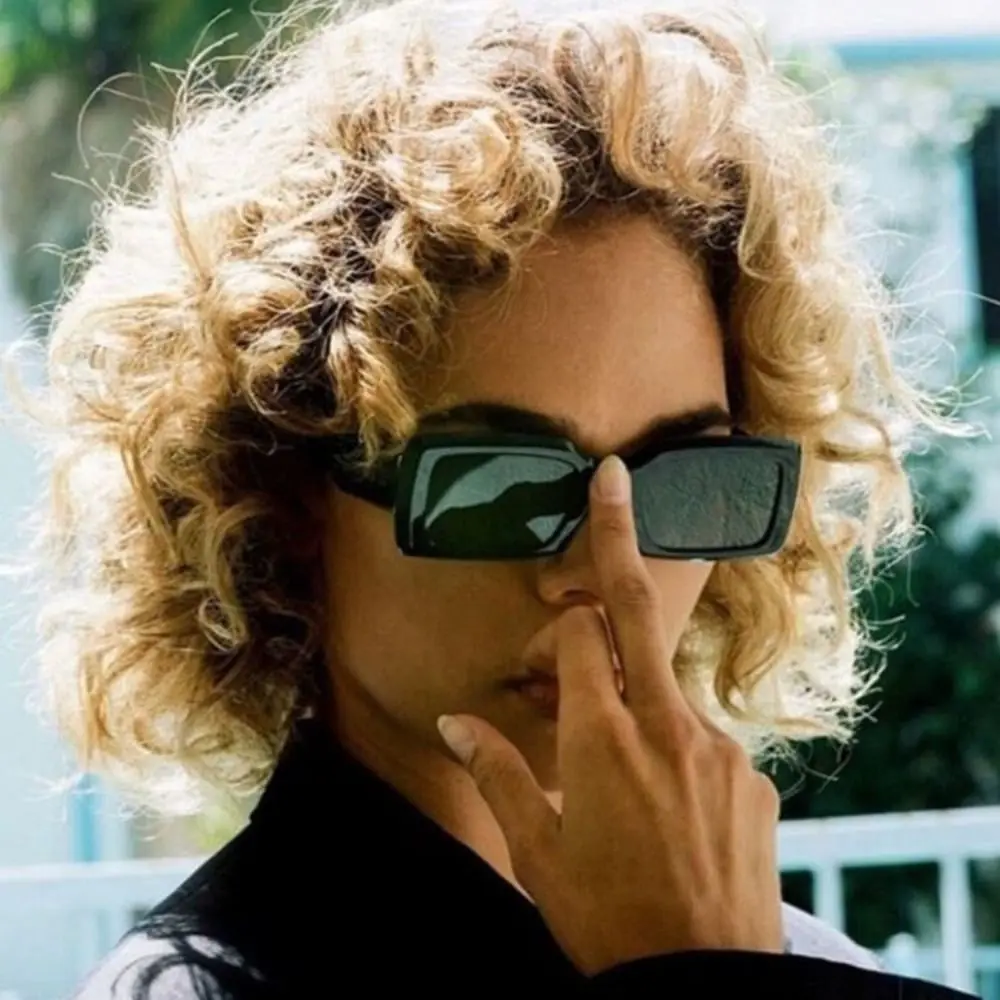 Fashion Candy Color Rectangle Sunglasses UV400 Protection Full Framework Eyeglasses Square Sunglasses for Men & Women