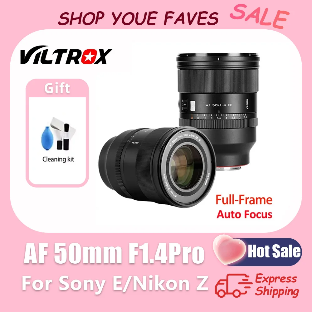 

Объектив Viltrox 50mm F1.4 PRO с автофокусом, полнокадровый, с большой диафрагмой, с мотором HyperVCM для камер Sony FE Mount FX3 ZVE10 Nikon Z