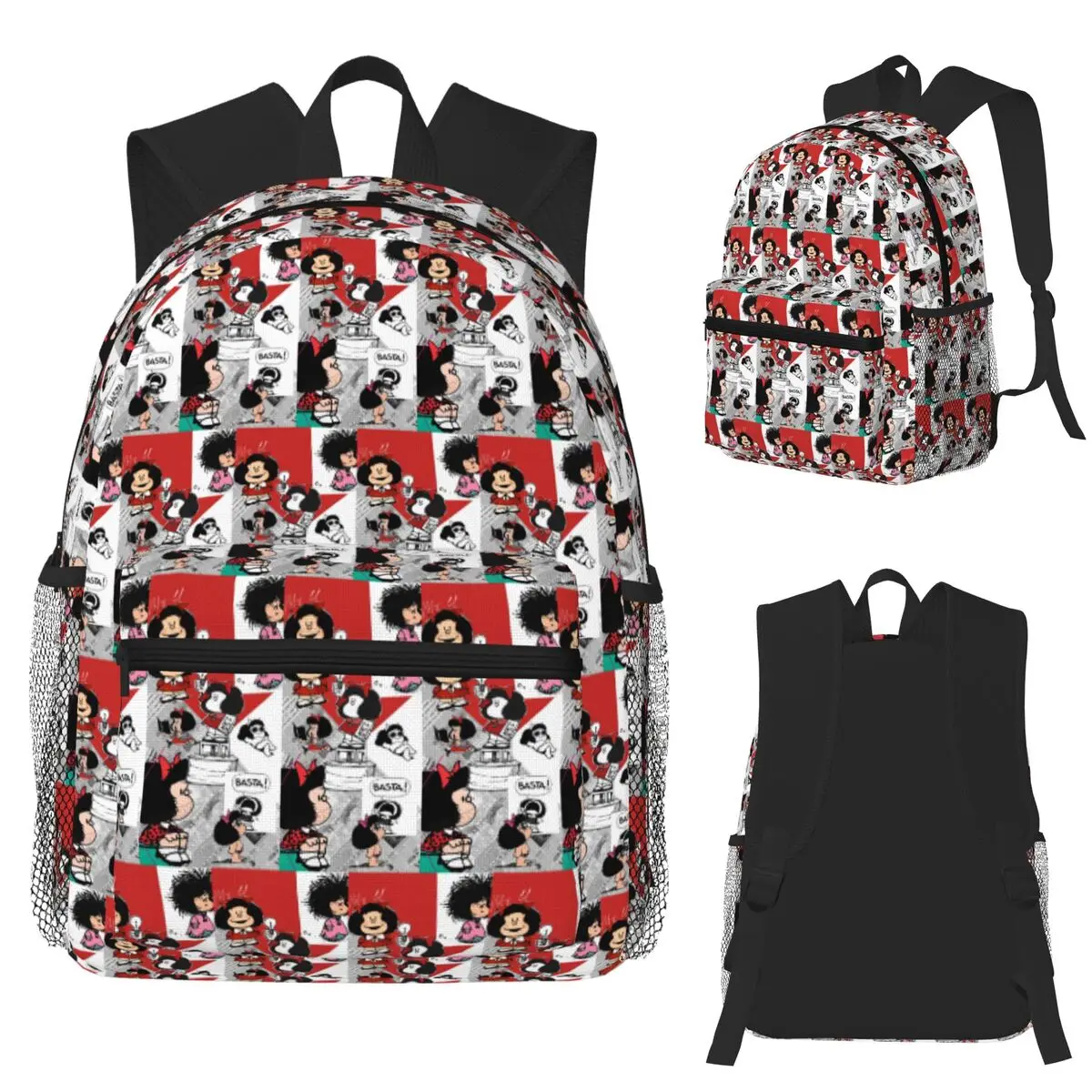 

Mafalda Anime Student Backpack School Bag Hiking Travel Daypack for Men Women Fashion Bookbag Shoulder Bags