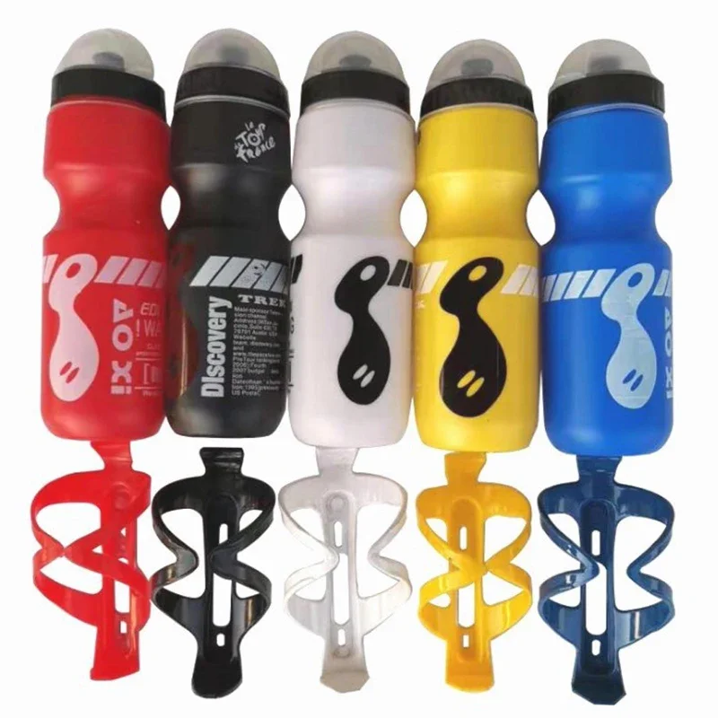 750ml Bike Water Bottle With Holder Cage Lightweight Outdoor Riding Gym Sports Lightweight Cycling Kettle Bicycle Accessories