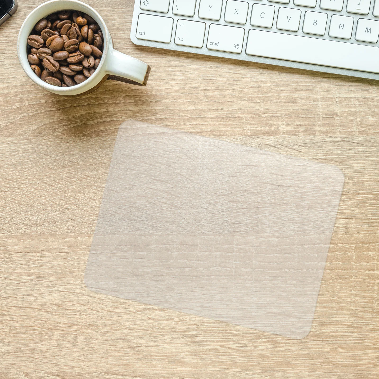 

Glass Mouse Pad Clear Desk Mat Large Gaming Laptop Wireless Office Pads Smooth Easy Clean Stain Resistant Table Practical Gift