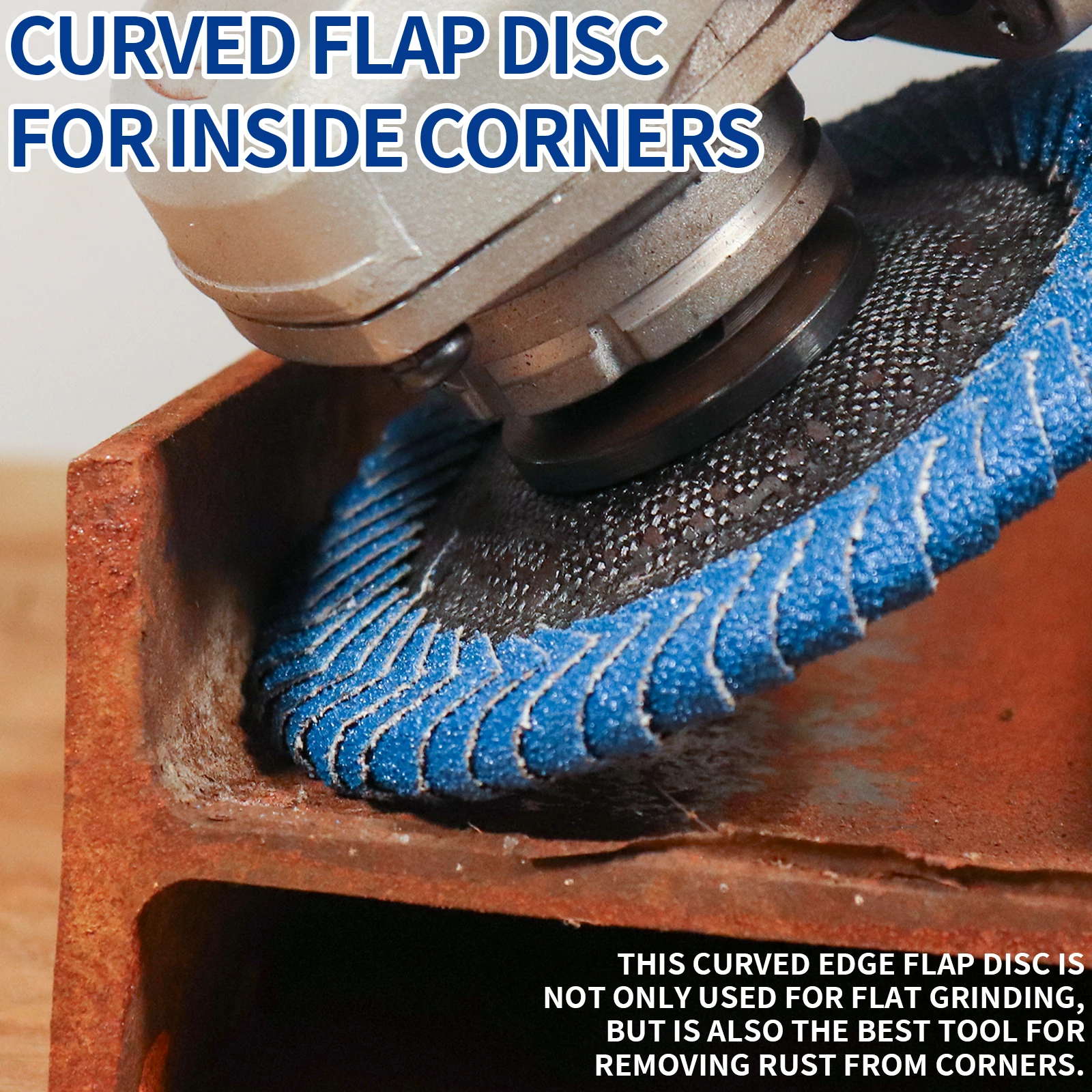 Abrasive FLAP Disc 100 มม./115 มม./125 มม.บดล้อ 60 แผ่นขัดกรวดสําหรับเครื่องบดมุมโลหะสล็อตขัดสนิม