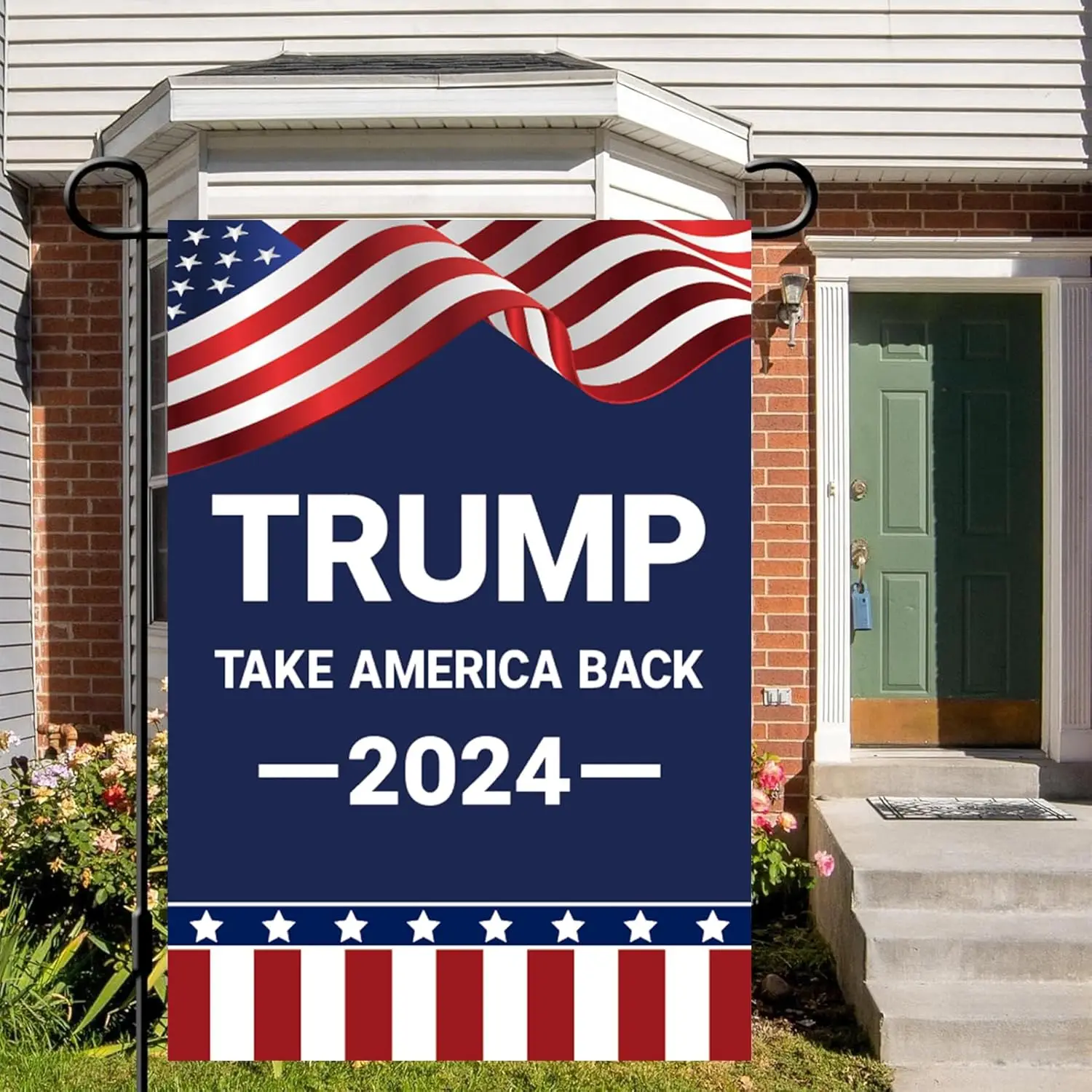 TRUMP VANCE Flags 2024 Election House Garden Flags,MAGA Take Ameirica Back Yard Sign Decorations,American President Election Yar