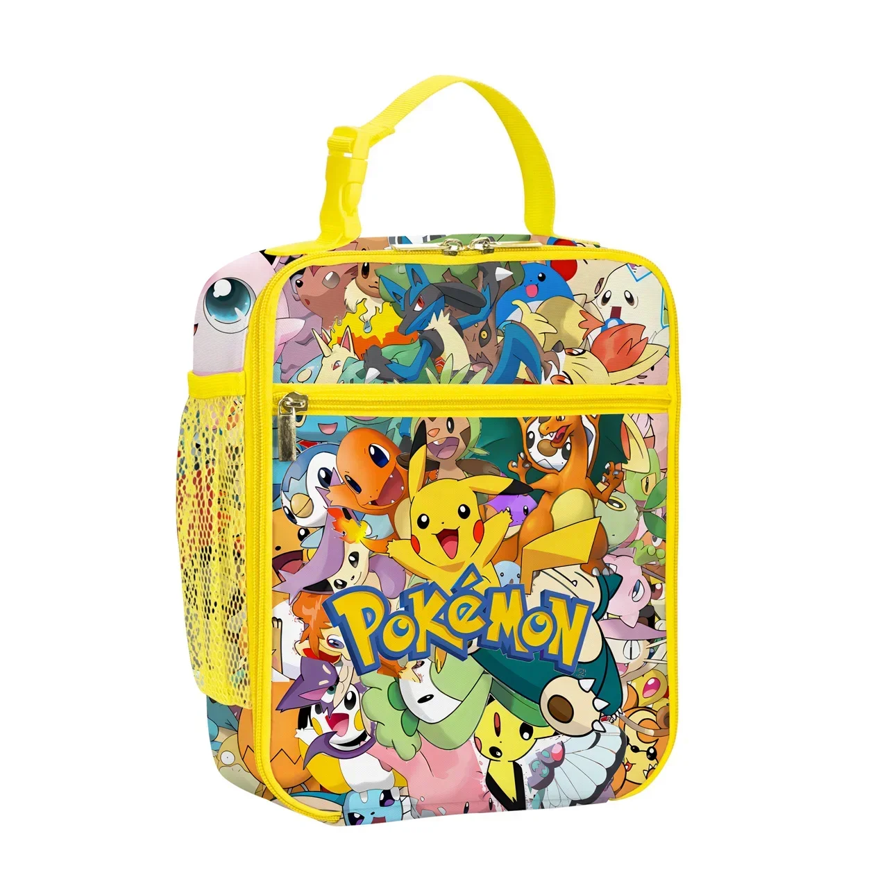 Simpatica borsa da pranzo portatile stampata in 3D Pokemon Pikachu per studenti delle scuole primarie e secondarie Cartoni animati Kawaii per bambini