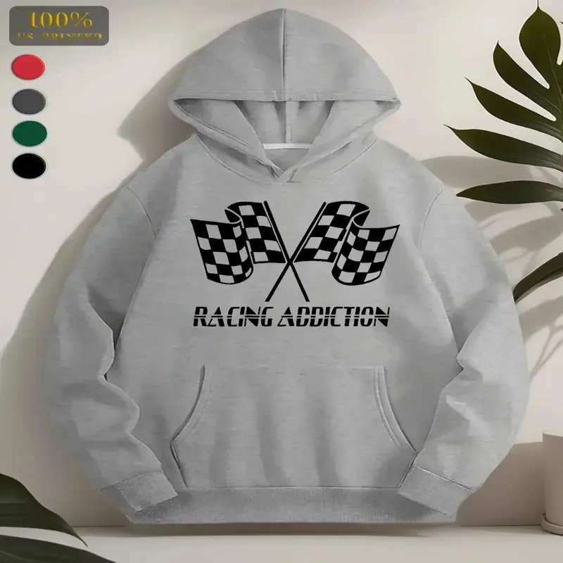 

RACING ADDICTION, женские толстовки больших размеров, Новое поступление, женские платья 2021, футболки с рисунком Y2k, уличная одежда, винтажные большие размеры