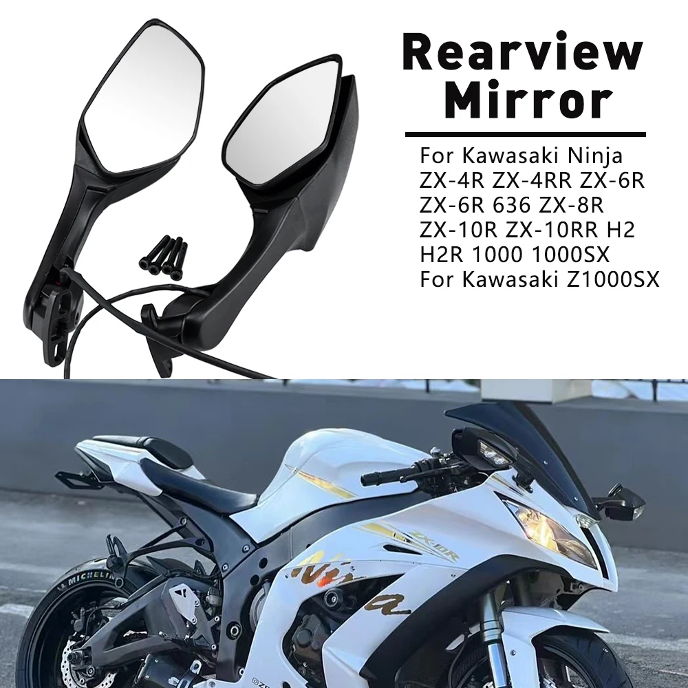 

Motorcycle accessories with LED turn signal Side Mirrors For Kawasaki Ninja ZX-4R ZX-4RR 1000SX Z1000SX ZX-6R