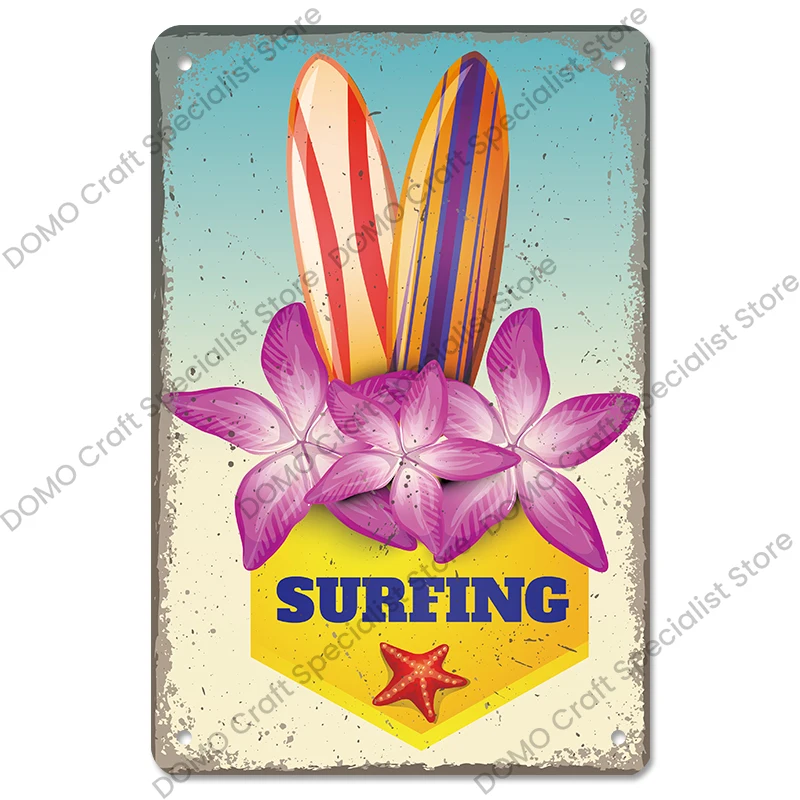 Plaque rétro en étain pour chambre de plage, chambre à coucher, planche de surf - 30,5 x 20,3 cm - Esthétique Plaque rétro en étain pour chambre de plage, chambre à coucher, planche de surf - 30,5 x 20,3 cm - Esthétique
