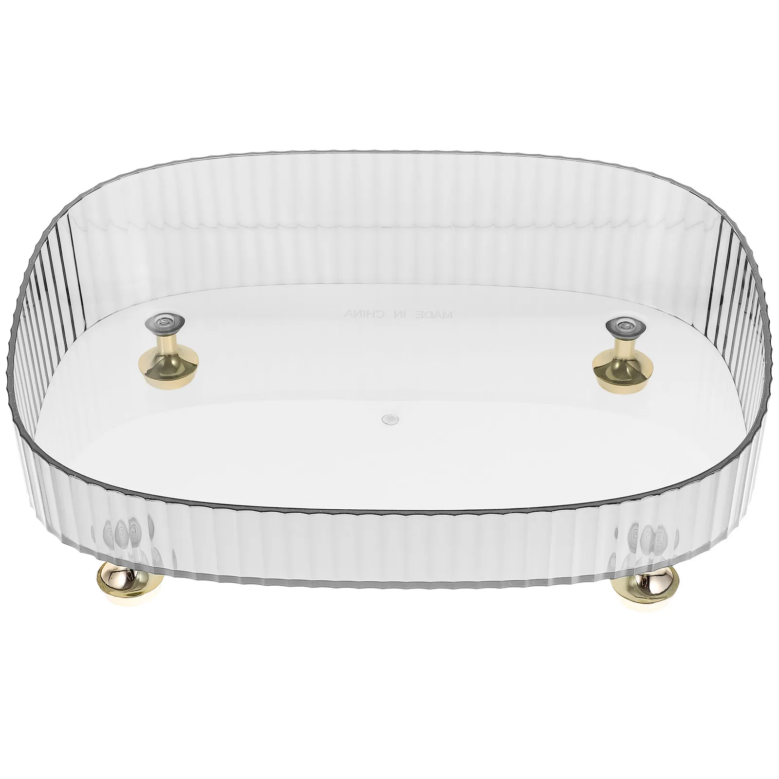 

Plastic Four-Feet Jewelry Storage Tray Vanity Perfume Organizer Decorative Tray for Rings Earrings Bracelets Necklaces