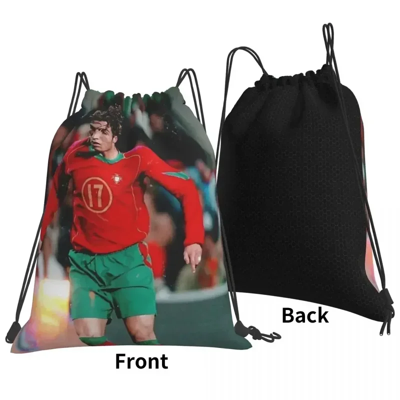 Cristiano Ronaldo Cr7 Backpacks Portable Drawstring Bags Drawstring Bundle Pocket Sports Bag Book Bags For Man Woman School