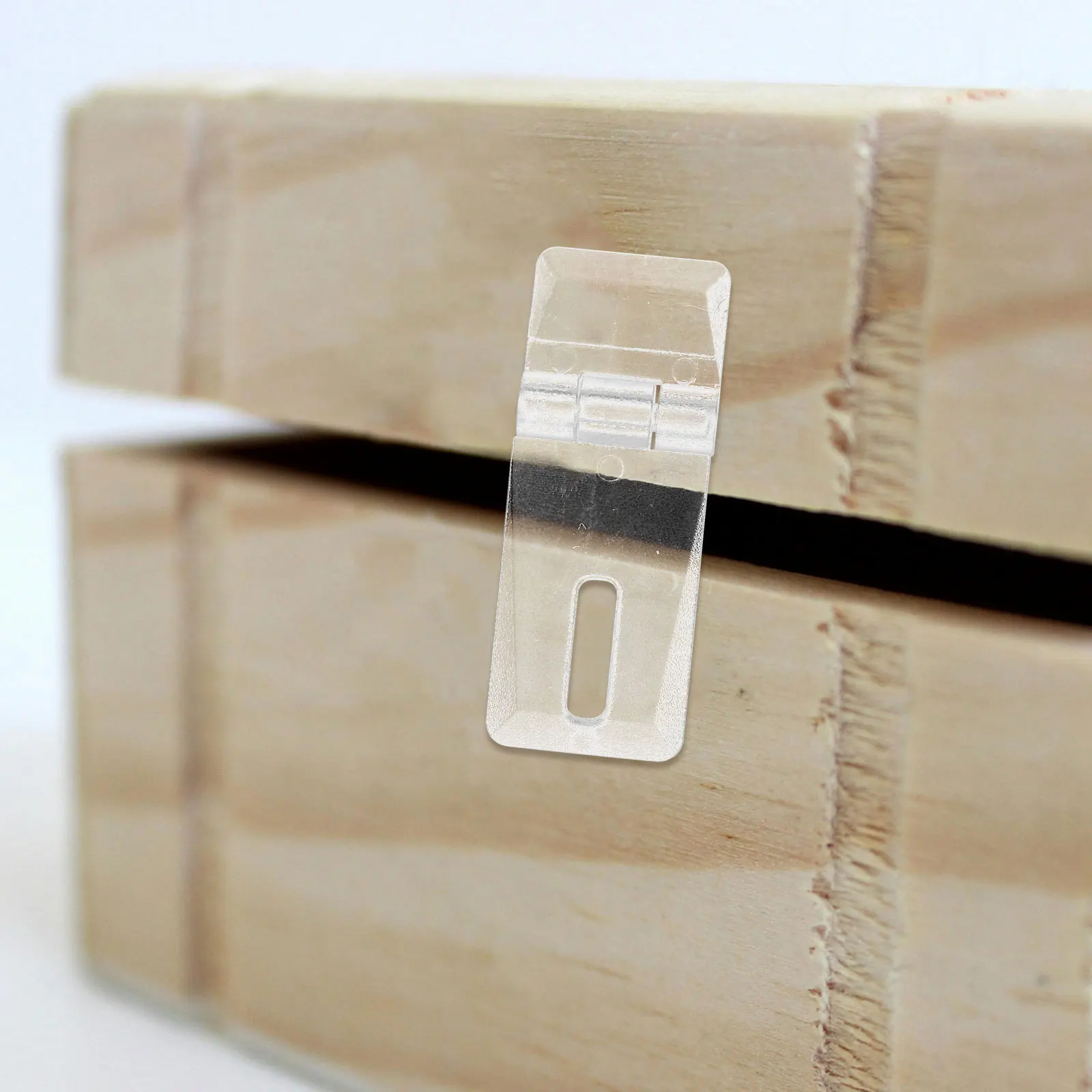 

8Sets Clear Lock Hasp Buckle - Transparent Acrylic Cabinet Latch - Snap Door Hinge Fastener - Drawer Box Security Clip DIY