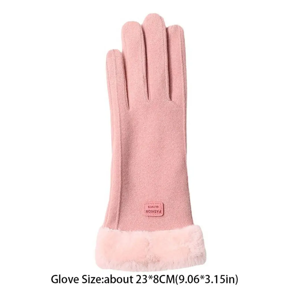 Niedliche Samt-Plüschhandschuhe, weiche, winddichte Winterhandschuhe, warme, dicke Damen-Fäustlinge für den Außenbereich