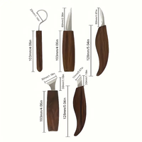 8-Piece Wood Carving Tool Set - Walnut Handle Carving Tools, Suitable for Woodworking and Beginner Carving Work