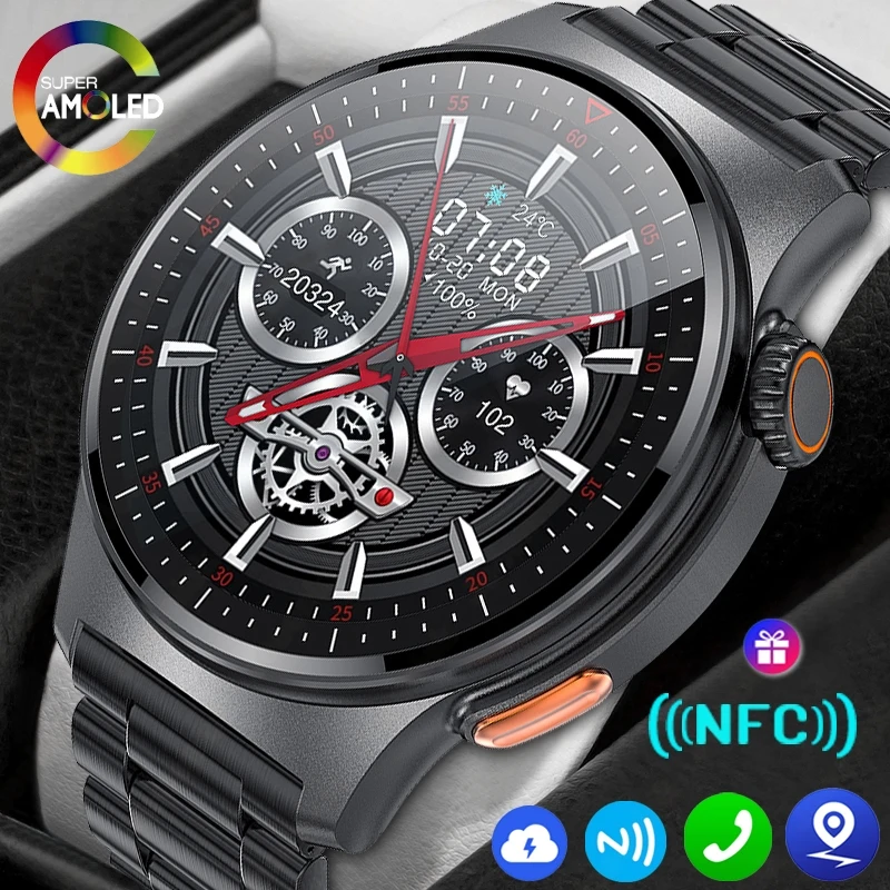 

2025 Новые Bluetooth-вызовы Смарт-часы GPS NFC Мониторинг здоровья Дані погоды Водонепроницаемые умные часы Android IOS