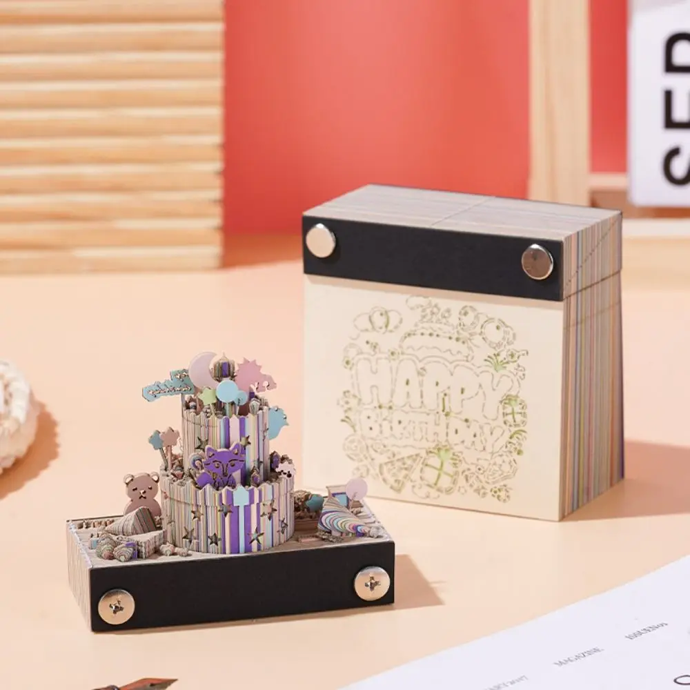 3D Carving Message Notes Paper, INS Estilo, Post Memos, Mão-rasgo, Artesanato Artesanal, Notepad, DIY Memo Note Paper, Desktop Decor