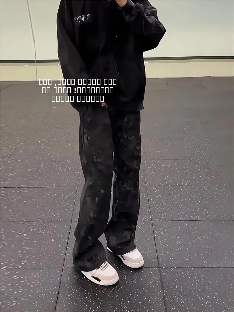 

Мужские джинсы с принтом под змеиную кожу, камуфляжные, с легким расклешением, приталенные, прямые, рабочие брюки, осенне-зимние, в уличном стиле, с низкой посадкой