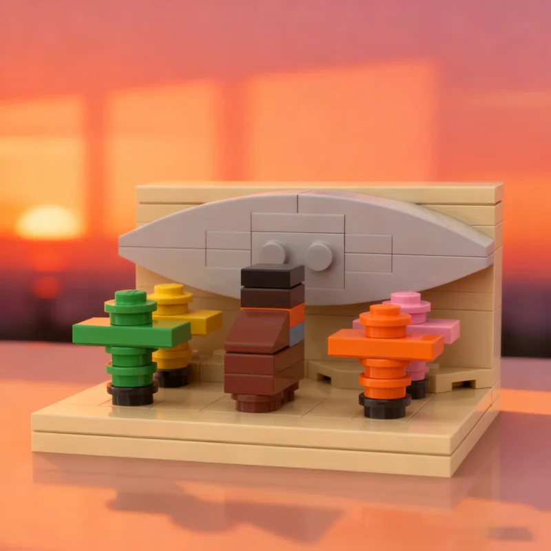 

70 шт. MOC Nope Micro Movie Scenes, модель города, строительные блоки, рождественский подарок, архитектура, сборка, кирпичные игрушки, детский день рождения