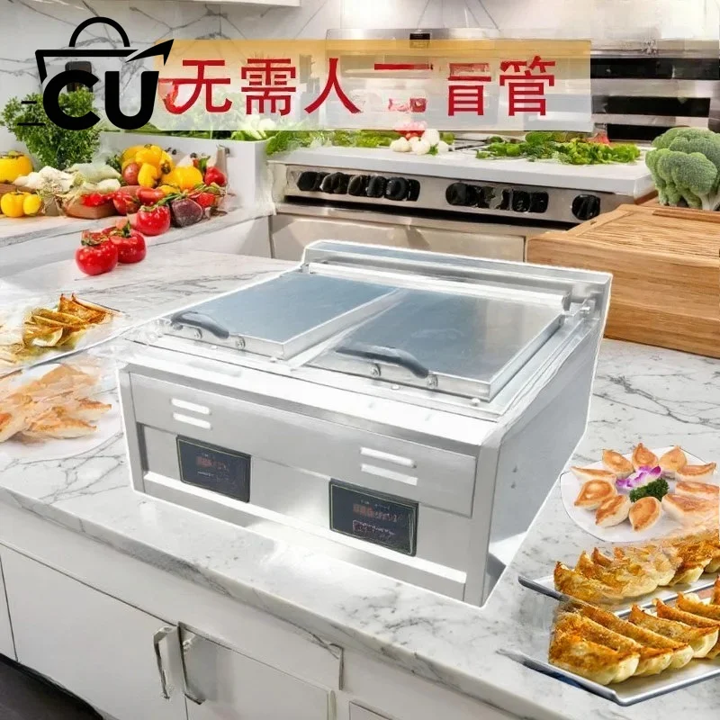 Pot sticker,commercial desktop electric automatic frying pan, frying dumpling machine