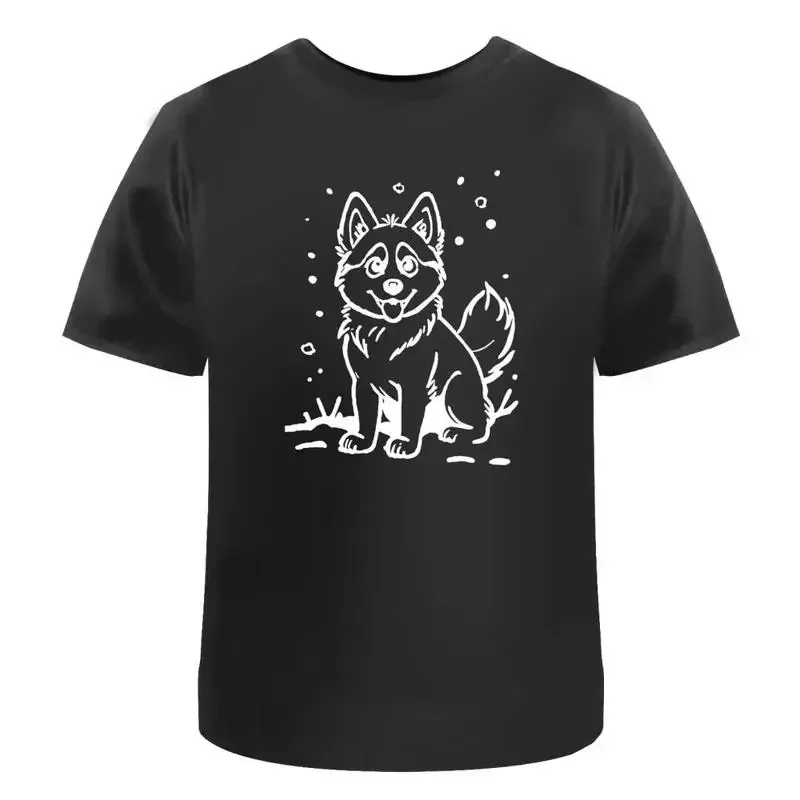 Cute Pomeranian Husky' Cotton T Shirt Ta046023
