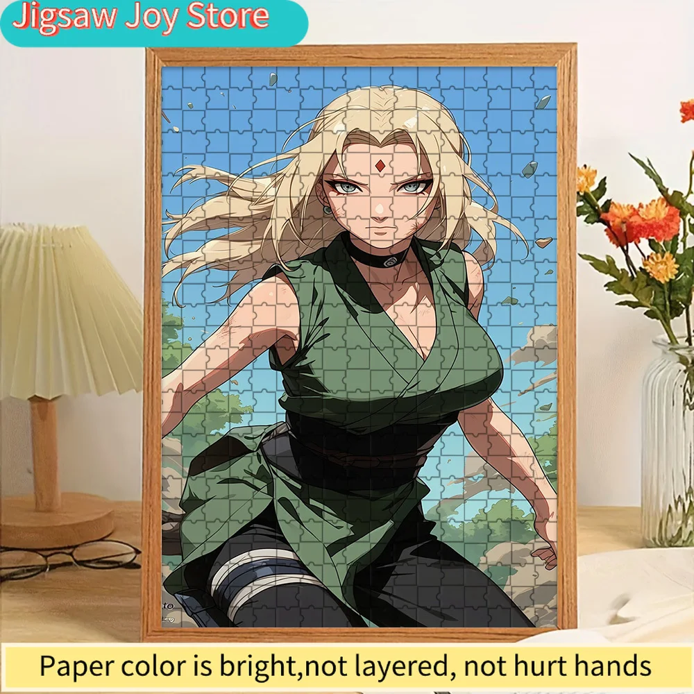 

Аниме-пазл с динамичной боевой сценой Наруто и Цунаде, зеленый костюм без рукавов, премиум-качество, яркий принт высокой четкости, Smoo