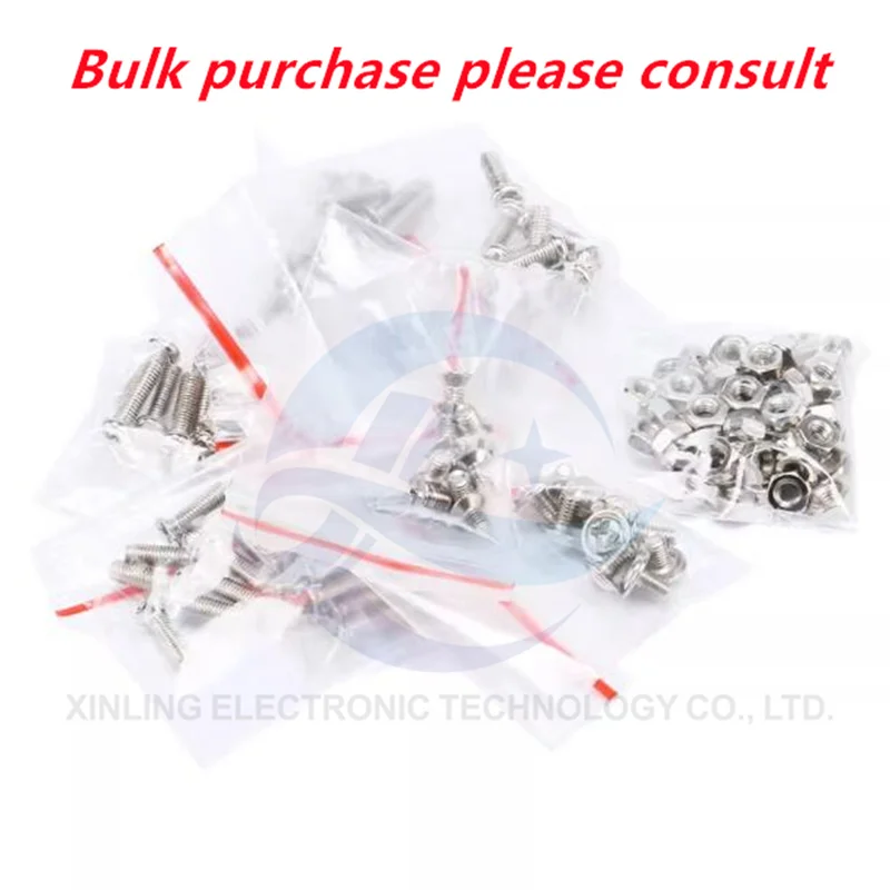 Commonly used M3 screw pack nuts 3*5 3*8 3*10 3*12 3*12 round head flat head screws