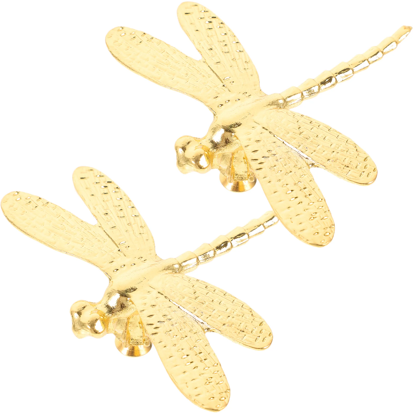 

2 Pcs Brass Dragonfly Ornament Door Pulls for Cabinets Handles Knobs Dresser Manual Wardrobe Zinc Alloy Closet