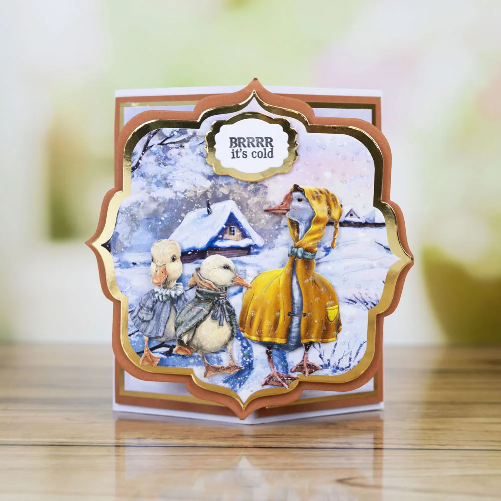

Valentine's Day Waddling Wander Metal Cutting Die Scrapbook Embossed Paper Card Album Craft Template Cut Die Stencils