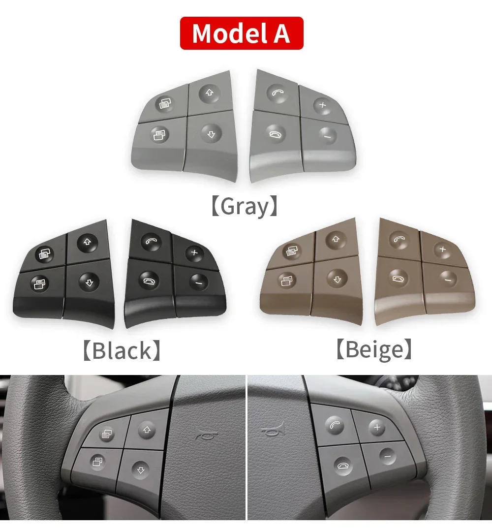 2Pcs Auto Multi-funktion Lenkrad Tasten Kit Für Mercedes Für Benz W164 GL ML Klasse 2006-2009 w251 R Klasse 2006-2009 W245 – Detail 3