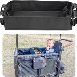 Tray For Stroller Stroller Cup Holder Organizer Tray For Snacks Waterproof Faux Leather Side Cup Holders & Mesh Pockets For Kids