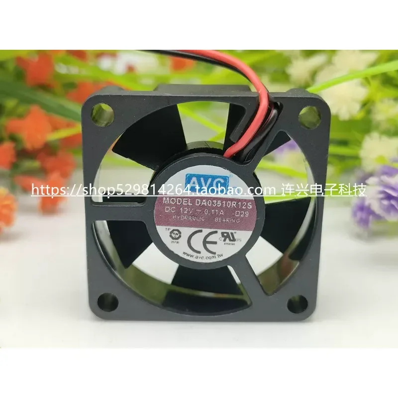 for AVC DA03510R12S 12V 0.11A 35mm 3-Wire Silent Cooling Fan