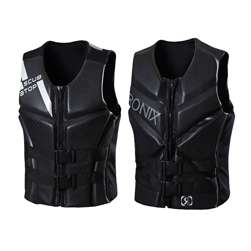 Adult Mens Professional Smooth Skin Neoprene PVC Foam Unisex Impact Life Vest Adjustable Strap Life Jacket